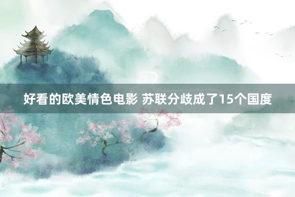 好看的欧美情色电影 苏联分歧成了15个国度