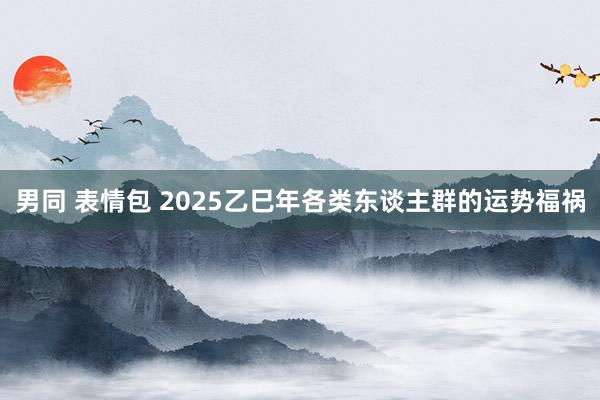 男同 表情包 2025乙巳年各类东谈主群的运势福祸
